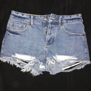 Brandy Melville distressed denim shorts